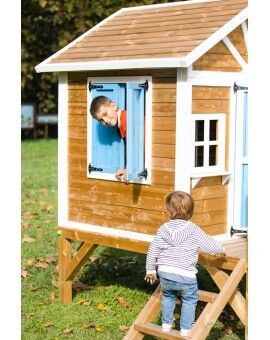 Wooden children's house with panels Masgames FLAM