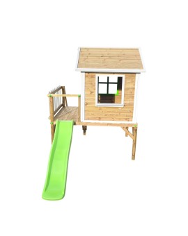 Wooden children's house made of Masgames FLAM panels raised 90 cm