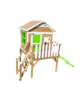 Wooden children's house made of Masgames FLAM panels raised 90 cm