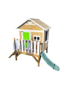 Wooden children's playhouse made of panels Masgames FLAM raised 60 cm