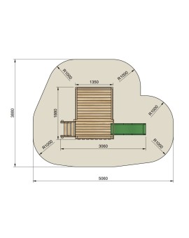 Raised playhouse MASGAMES LOLLIPOP XL