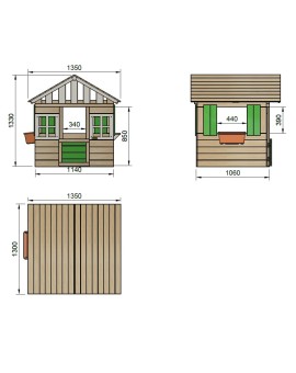 Wooden playhouse Masgames LOLLIPOP White