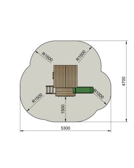 Wooden playhouse Masgames LOLLIPOP Elevated white