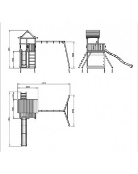 Masgames PAGODA XL playground with swing