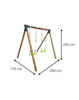 MASGAMES KABA round wood double swing