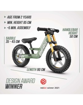 BERG BIKY Cross Green Balance Bike with Handbrake