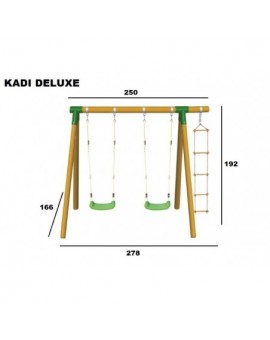 Double round wood swing Masgames KADI L Deluxe