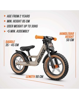 BERG BIKY Trail Sand Balance Bike with Handbrake
