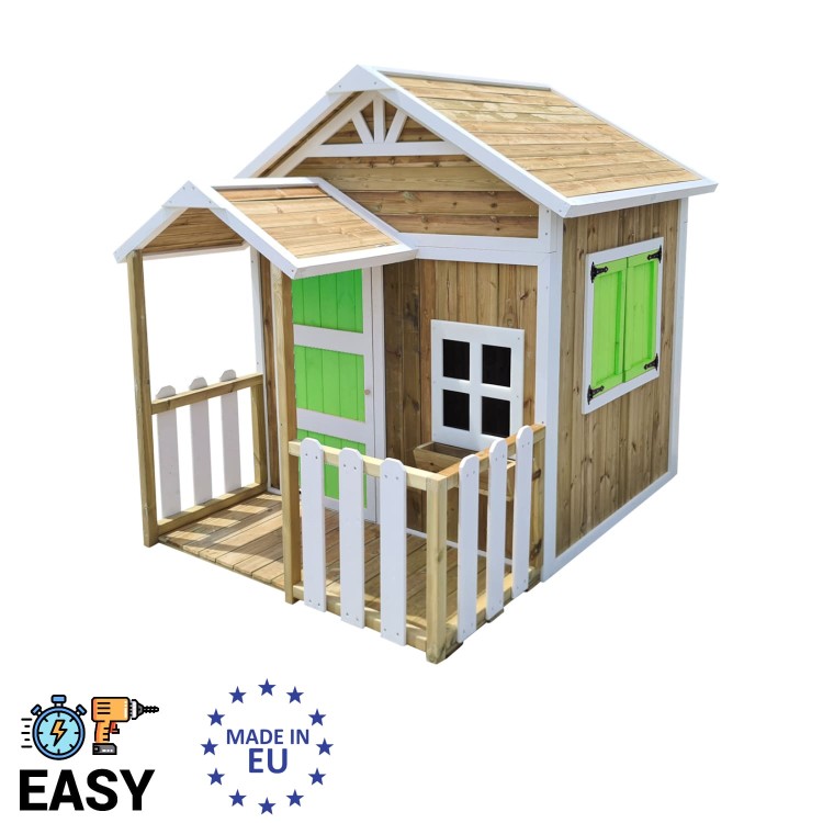 Wooden children's house with panels Masgames OLDEN