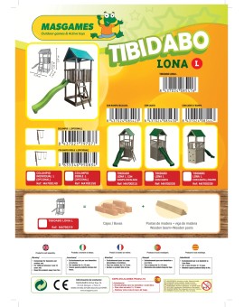 Masgames TIBIDABO L playground canvas roof with swing