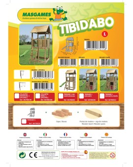 Masgames TIBIDABO L playground wooden roof