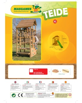 Masgames TEIDE XL playground with monkey ladder and swing