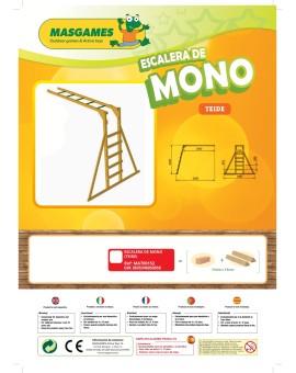 Masgames TEIDE XL playground with monkey ladder and swing