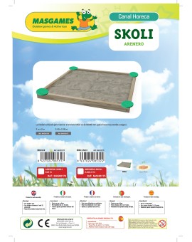 Wooden sandbox Masgames SKOLI Horeca