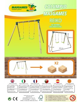 Square wooden swing MASGAMES REIKO