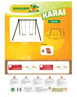 MASGAMES KARAI Junior Wooden Swing XL