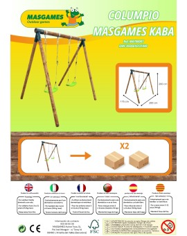 MASGAMES KABA round wood double swing
