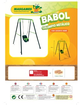 Single metal swing Masgames BABOL with baby seat