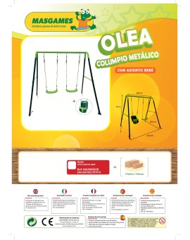 Double metal swing Masgames OLEA + baby seat