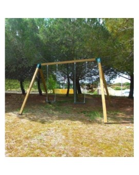 Double wood swing Masgames VEGA (flat seats)