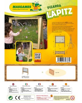 Wooden outdoor blackboard Masgames LAPITZ