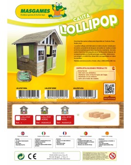 Wooden playhouse Masgames LOLLIPOP White
