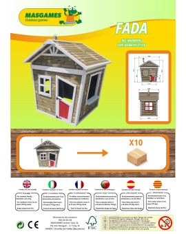 Wooden children's house made of Masgames FADA panels