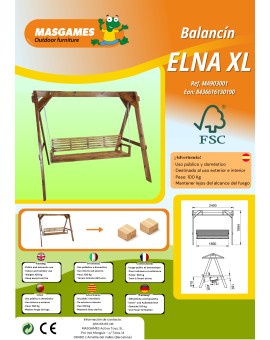 MASGAMES ELNA XL garden swing