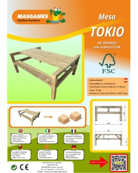 MASGAMES TOKIO picnic table