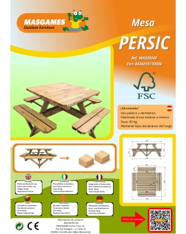 MASGAMES PERSIC children's picnic table