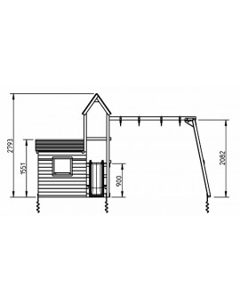 Masgames LOOKOUT M playground with double Swing