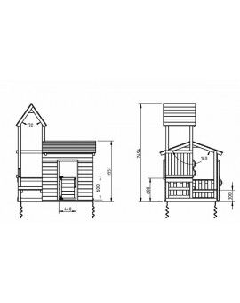 Masgames LOOKOUT M playground with double Swing