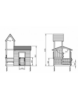 Masgames LOOKOUT M playground with double Swing