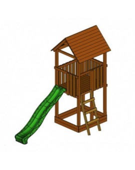 Masgames TIBIDABO L playground wooden roof with swing