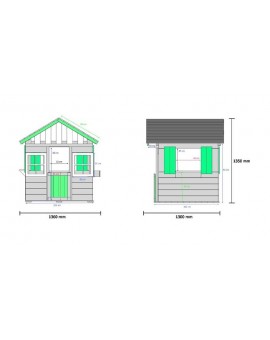 Wooden playhouse Masgames LOLLIPOP Green