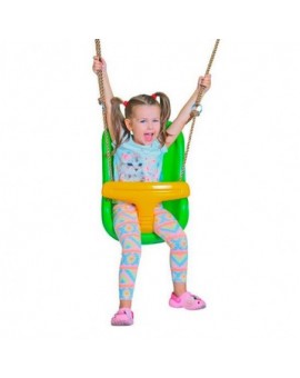 Double square wooden swing Masgames KARAI JUNIOR XL + baby seat