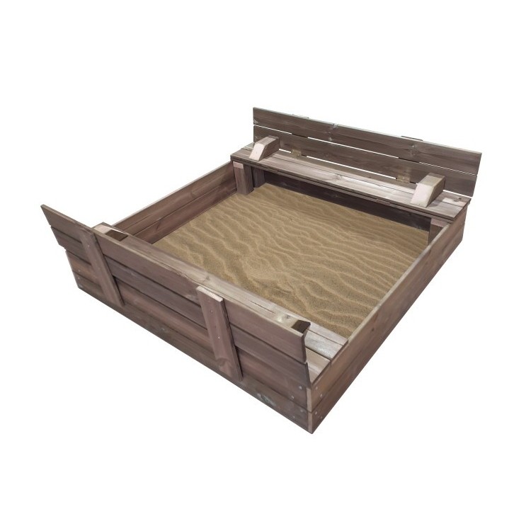 Wooden sandbox Masgames TECTUM with wood folding cover