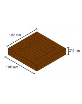 Wooden sandbox Masgames TECTUM with wood folding cover