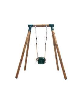 Single round wood swing Masgames KILA L + baby seat