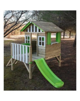 Wooden playhouse Masgames LOLLIPOP Elevated green