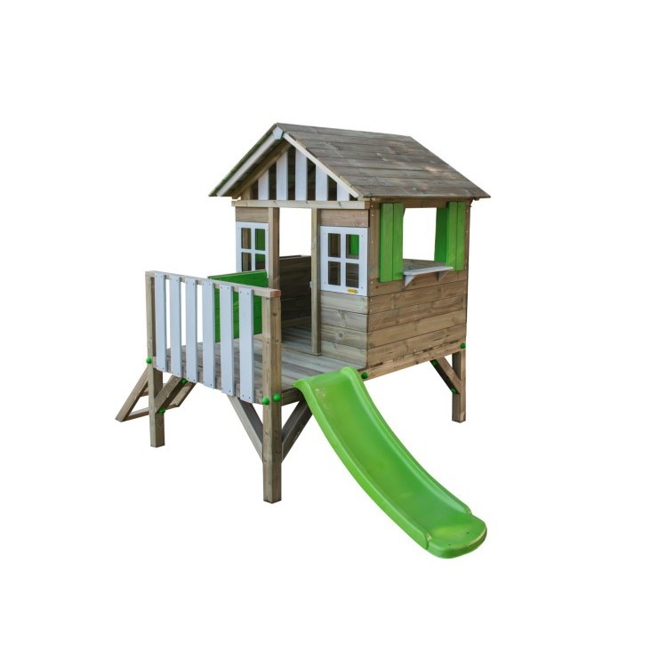 Wooden playhouse Masgames LOLLIPOP Elevated green