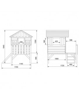 Platform for wooden playhouse Masgames LOLLIPOP