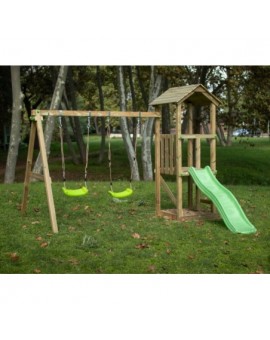 Masgames CARLIT M playground wooden roof with double swing