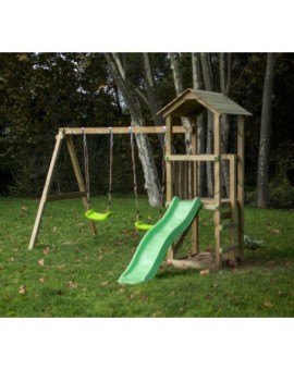 Masgames CARLIT M playground wooden roof with double swing