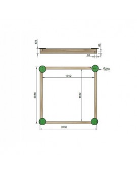 Wooden sandbox Masgames SKOLI Horeca