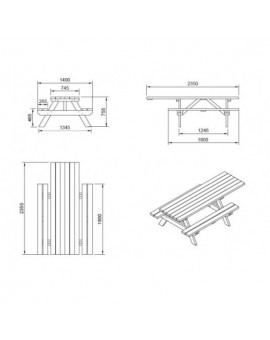 Adapted picnic table MASGAMES LYON