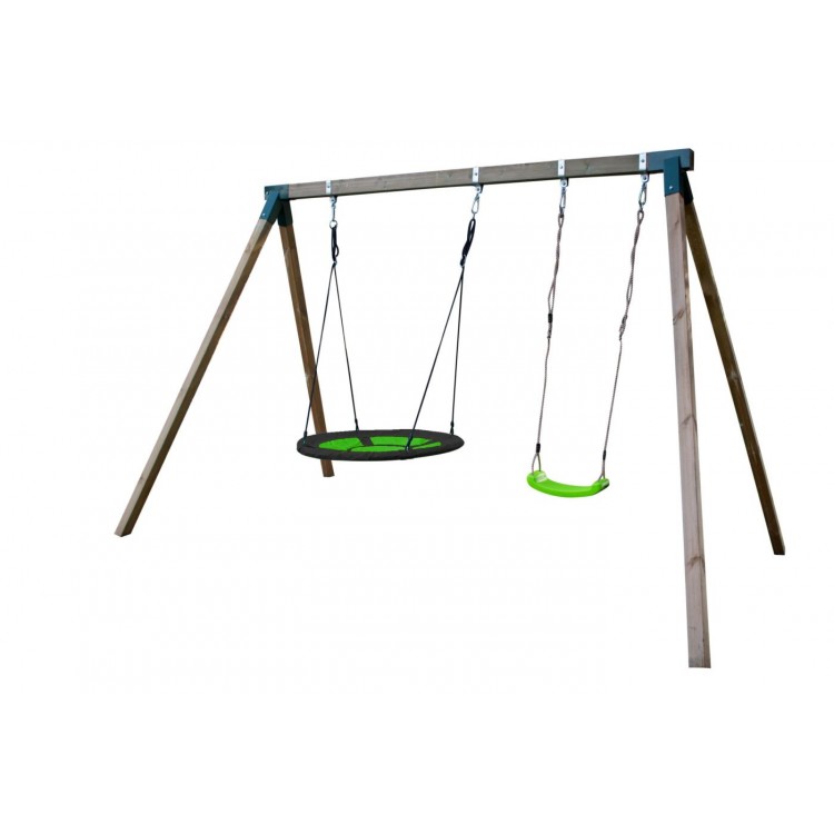 Triple square wood swing Masgames AKINA XL