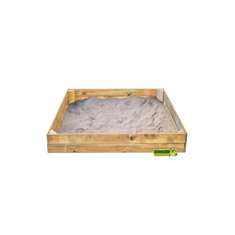 Wooden sandbox Masgames BASIC L with canvas cover