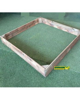 Wooden sandbox Masgames BASIC L with canvas cover