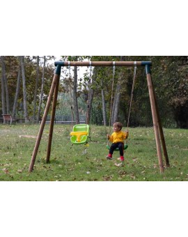 MASGAMES KIBO XL double round wooden swing + baby seat